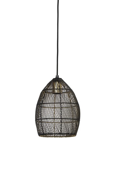 Hanglamp Marola zwart goud 25x20 cm