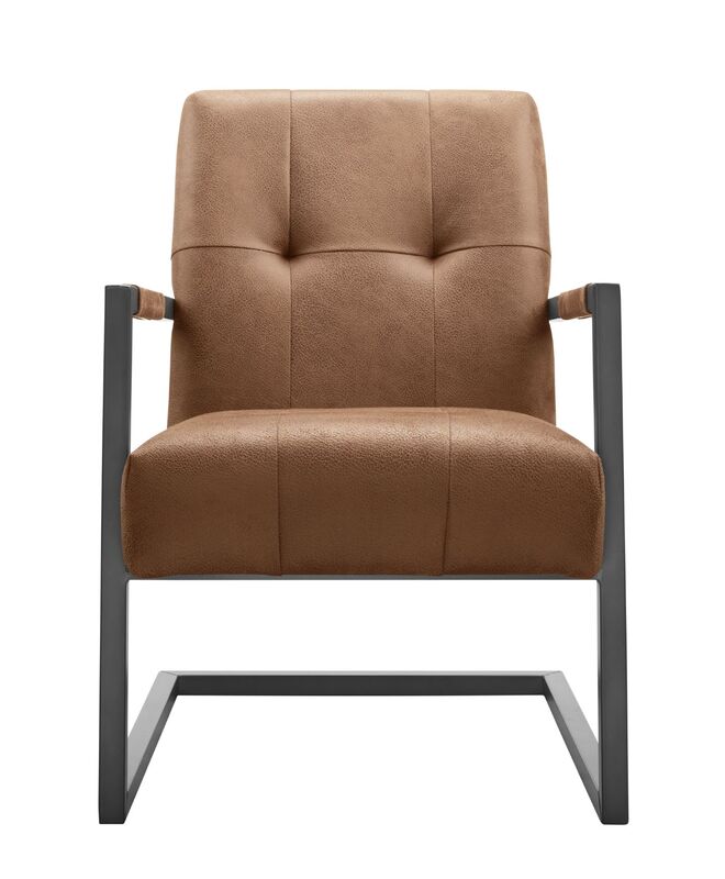 Industriële fauteuil Oro in kleur brandy