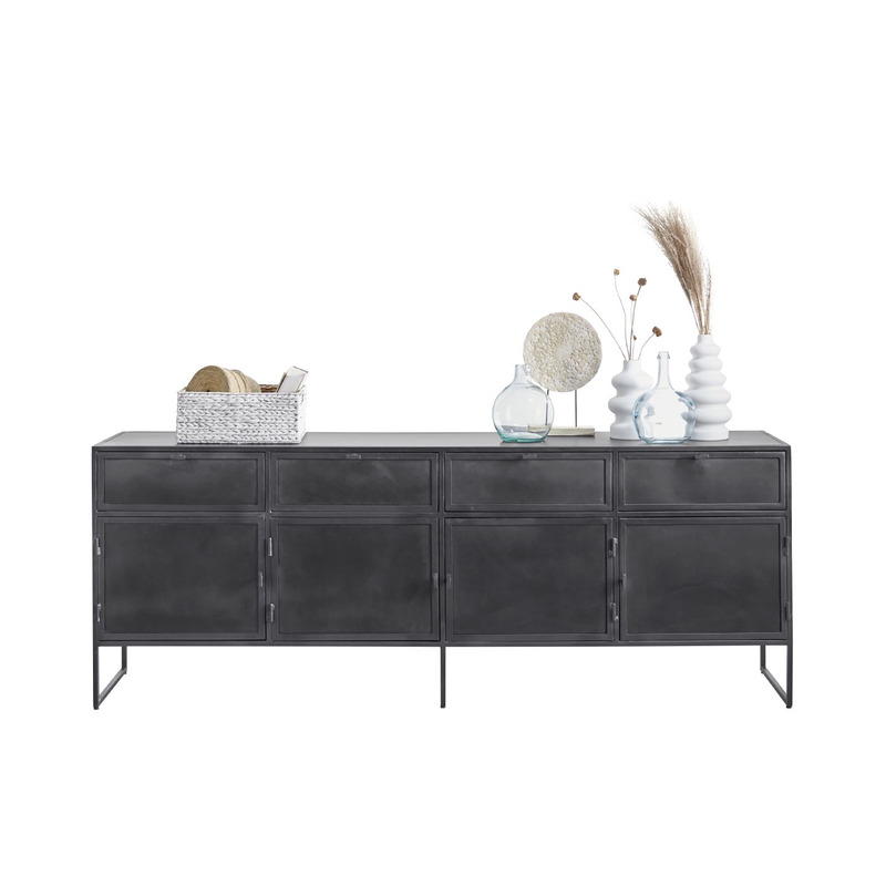 Zwart metalen dressoir - Orizone - 202CM