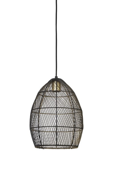 Hanglamp Marola zwart goud 31x23 cm