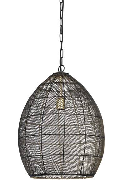 Hanglamp Marola zwart goud 53x40 cm