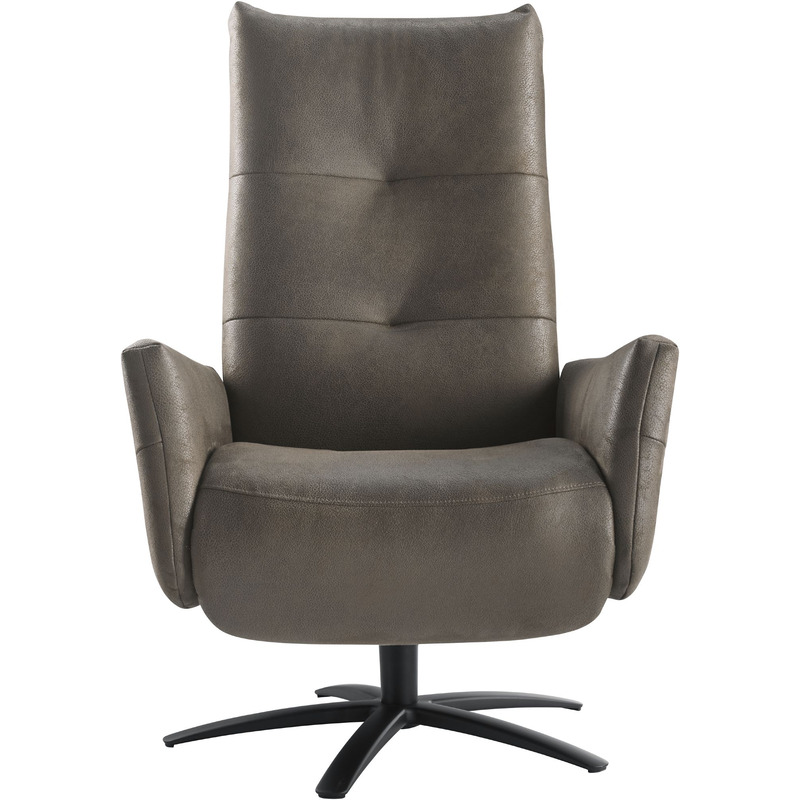 Relaxfauteuil Pianezzo - in donkerbruin microleder