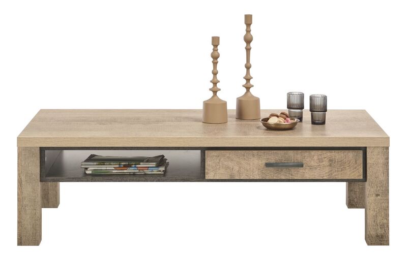 Mazedo salontafel 1la sand/metal kleur