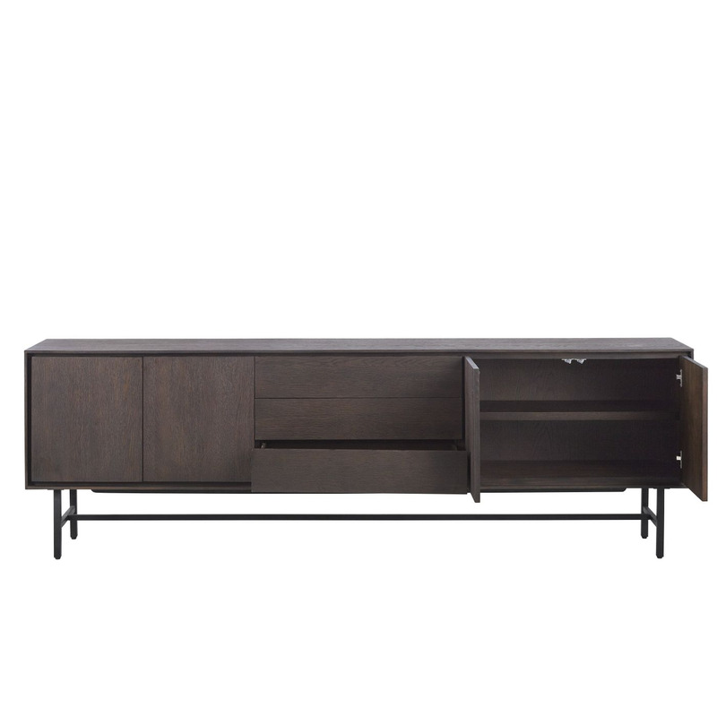 Belvio dressoir 4d+3l dark oak veneer